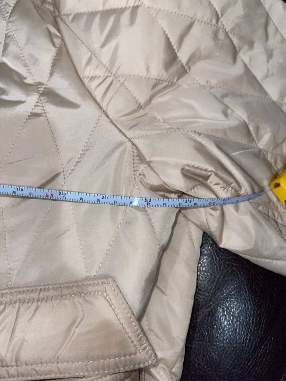 Kate Spade ♠️ Quilted Belted Jacket Puffer Coat - Sparkling Champagne NWT